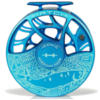 Hatch Outdoors Saltwater Slam Tarpon Iconic Fly Reel - 11 Plus - Ocean Blue and Teal - Large Arbor