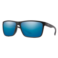 Smith Riptide Sunglasses - Chromapop Polarized - Matte Black with Blue Mirror