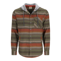Simms Santee Flannel Hoody - Men's - Clay and Cork Stripe - M