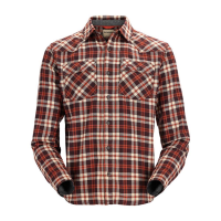 Simms Santee Flannel - Men's - Mahogany and Tan Camp Plaid - M