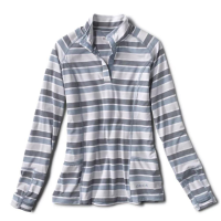 Orvis Outsmart 1/2 Snap Stripe Shirt - Women's - Blue Heron - M