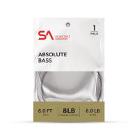 Scientific Anglers Absolute Bass Leader 8' - 1 Pack - Clear - 16lb