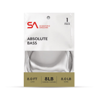 Scientific Anglers Absolute Bass Leader 8' - 1 Pack - Clear - 8lb