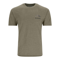 Simms Wooden Flag Trout T-Shirt - Men's - Military Heather - 2XL