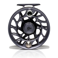 Hatch Iconic Fly Reel - 9 Plus - Grey and Black - Large Arbor