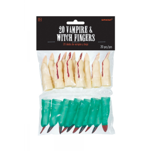 Witch and Vampire Fingers (pack of 20 fingers)