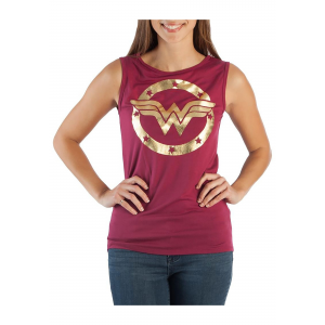DC Comics Wonder Woman Logo Hi-Lo Tank Top for Women