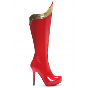 Sexy Red and Gold Superhero Boots
