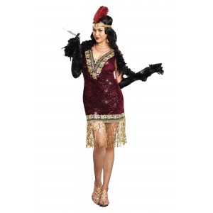 Plus Size Sophisticated Lady Flapper Dress Costume