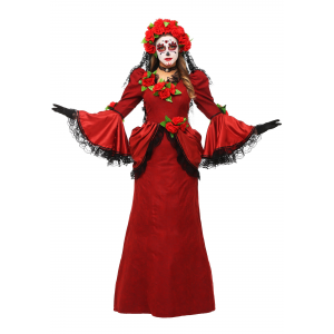 Women's Plus Size Day of the Dead Costume 1X 2X 3X