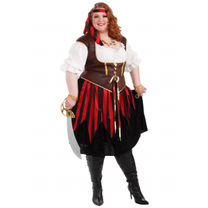 Plus Size Pirate Lady Costume 3X