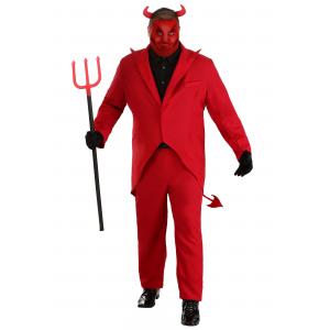 Plus Size Red Suit Devil Costume 2X 3X