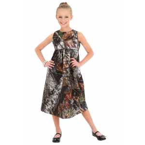 Child Mossy Oak Camo Flower Girl Dress Costume