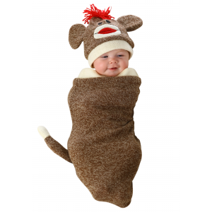 Sock Monkey Newborn Bunting Costume