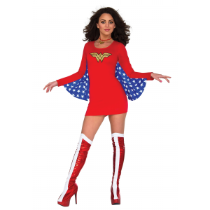 Wonder Woman Cape Dress DC Women's Costume