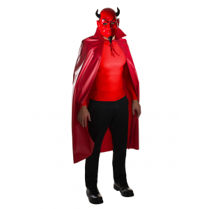 Adult Scream Queens Devil Mask & Cape Costume Set