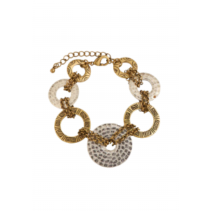 Silver and Gold Loop Bracelet