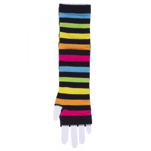 80's Rainbow Striped Gloves