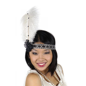 Black and Ivory Deluxe Flapper Band