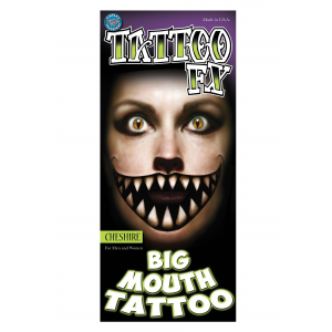 Cheshire Cat Temporary Big Mouth Tattoo
