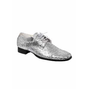 Men's Silver Glitter Disco Shoes