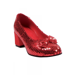 Red Sequined Women's Shoes