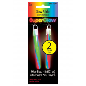 4" Multi Color Glowsticks - Pack of 2