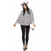Women's Cow Costume Hooded Poncho