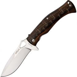 Fox 0110W Citadel Deimos Tactical Linerlock Folding Pocket Knife with Brown Ziricote Wood Handles