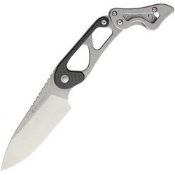 Real Steel 3723 Cormorant Apex Stonewash Finish Blade Knife with Carbon Fiber Handle