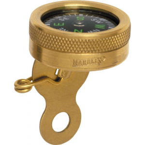 Marbles 1141 Pin-On Survival Navigation Compass with Revolving Luminous Dial