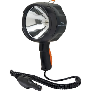 Cyclops 01250 Cyclops Halogen Spotlight Light Black with Orange contoured rubberized grip