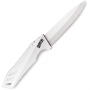 Rapala 28608 Ceramic Utility WhiteStandard Edge Ceramic Drop Point Blade & Rubberized Handles