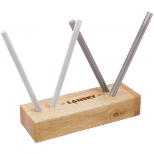 Lansky 54 Diamond/Ceramic Turn Box Sharpener with Wood Base