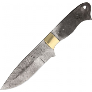 Blank 095 Blade Damascus Drop Knife with Brass Guard