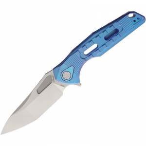 Rike THOR3BL Thor 3 M390 Blue Linerlock Folding Pocket Knife