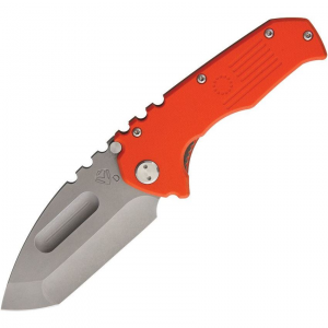 Medford 30DTT11GG Praetorian Orange Tanto Point Linerlock Folding Pocket Knife