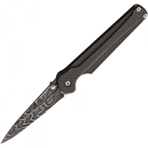 Bear & Son MC300CFLD 4 3/8" Stiletto Carbon Fiber Stiletto Linerlock Folding Pocket Knife