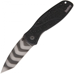 Kershaw 1670TTS Blur Tiger Striped Assisted Opening Tanto Point Linerlock Folding Pocket Knife