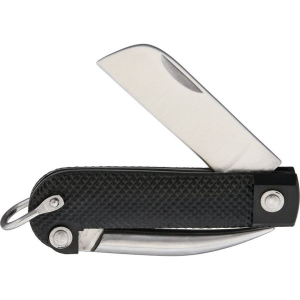 J. Adams Sheffield England 024 Folding Pocket Framelock Knife with Textured Black Composition Handles