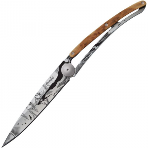 Deejo 1CB031 Tattoo 37g Juniper Climb Linerlock Folding Pocket Knife