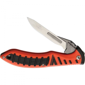 Havalon 53210 Forge Orange Linerlock Folding Satin Finish Pocket Knife with Orange ABS Handle