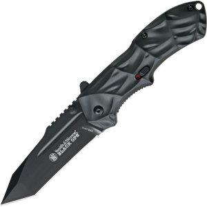 Smith & Wesson BLOP3T Black Ops Assisted Opening Tanto Point Linerlock Folding Pocket Knife