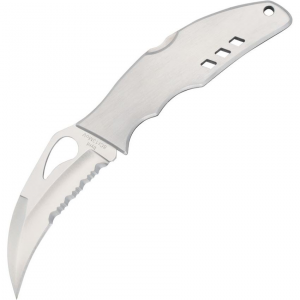 Byrd 07PS Crossbill Part Serrated Blade Lockback Folding Pocket Knife