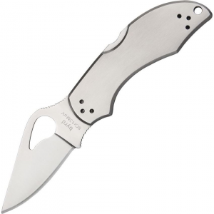 Byrd 10P2 Robin 2 Lockback Folding Pocket Stainless Knife with Brushed Stainless Handles