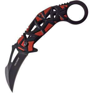 Tac Force 961RD Assisted Opening Linerlock Folding Karambit Pocket Knife with Red and Black Handle