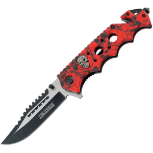 Tac Force TF809RD Rescue Assisted Opening Saw Linerlock Folding Pocket Knife