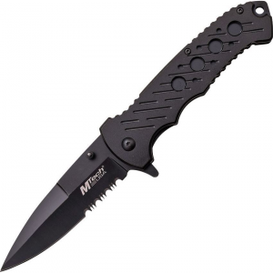 MTech A874BS Assisted Opening Part Serrated Linerlock Folding Pocket Knife