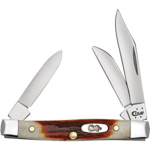 Case 09449 Small Stockman Folding Pocket Knife with Red Stag Handle