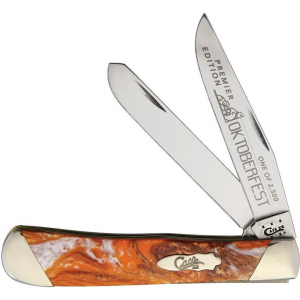Case 9254OF Trapper Folding Pocket Knife with Oktoberfest Corelon Handle